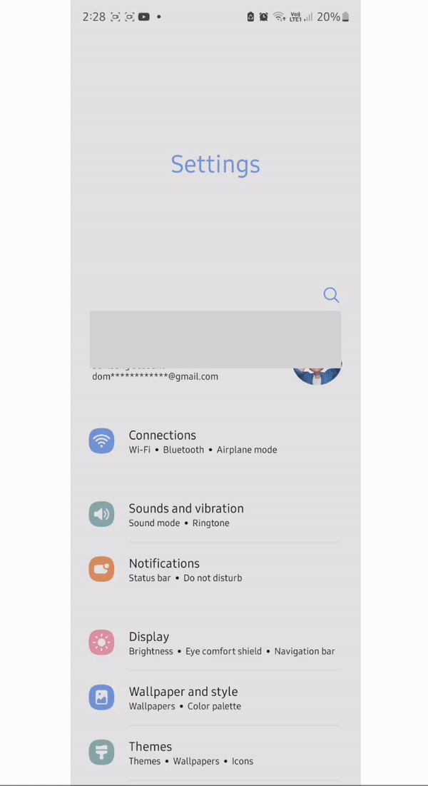 This GIF shows how you can synchoronize account with Google Contacts.